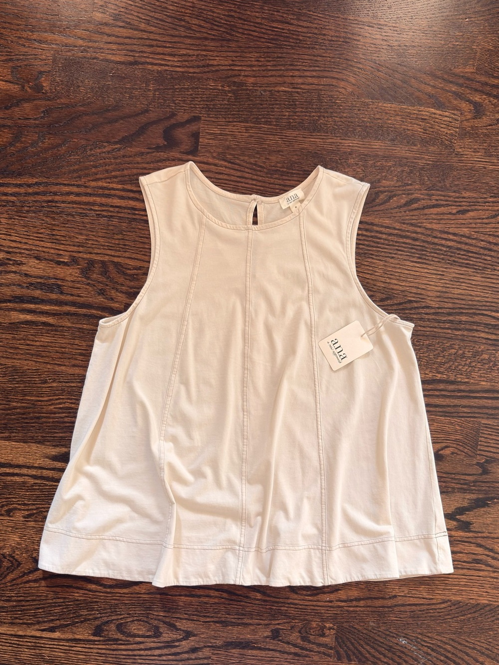 A.N.A Birch Paneled Sleeveless T-Shirt Tank Top M